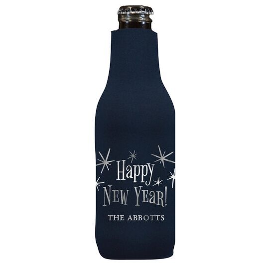 Radiant Happy New Year Bottle Huggers